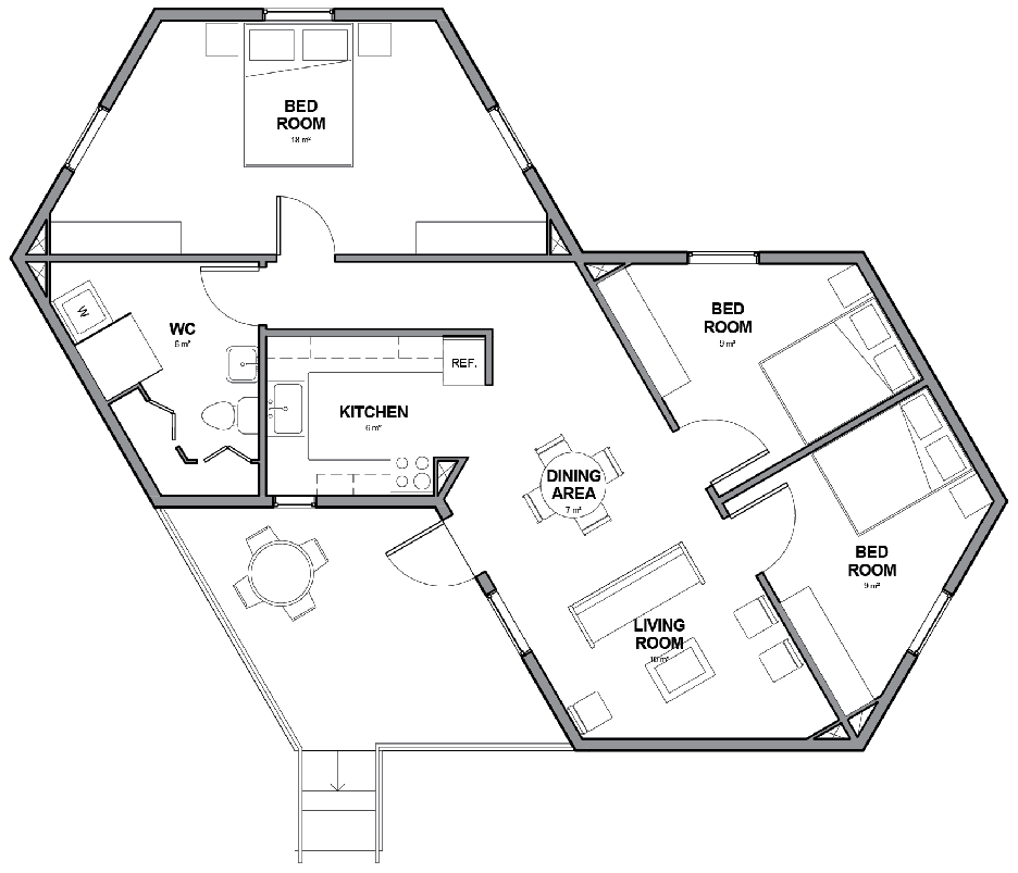 Double unit Hex House by Architects for Society refugee crisis housing architecture news