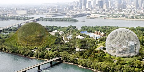 Geodesic Dome on Ile Sainte Helene in Montreal Canada public architecture