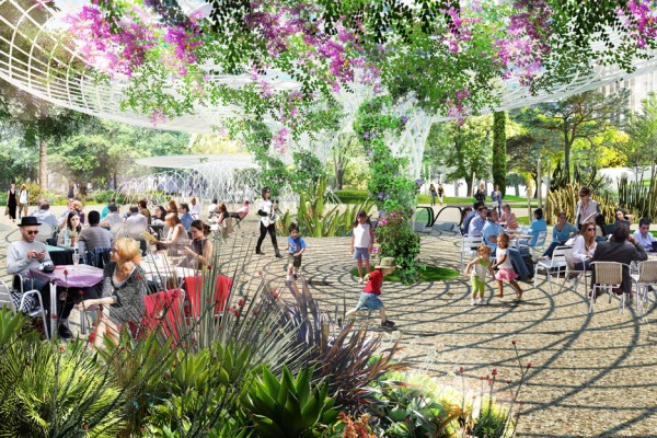 James Corner Field Operations and Fredrick Ficher and Partners Pershing square renovation proposal architecture news Los Angeles LA USA