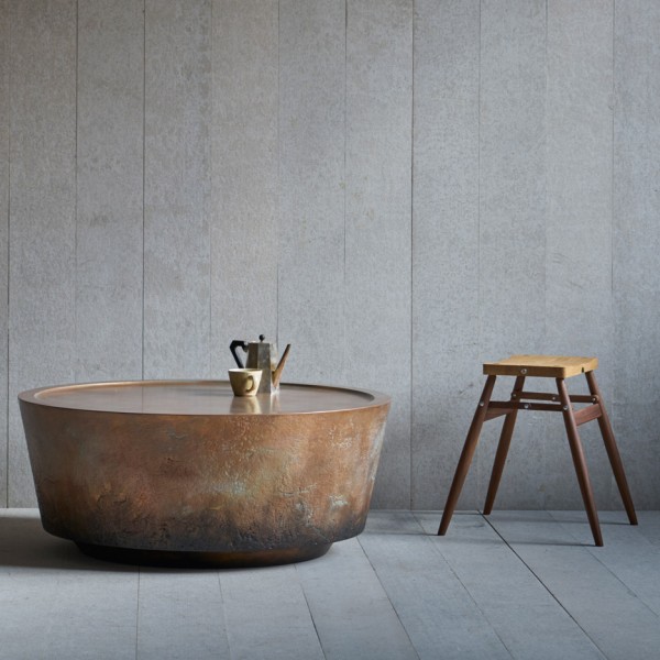 Nim copper and Jesmonite table by Pinch