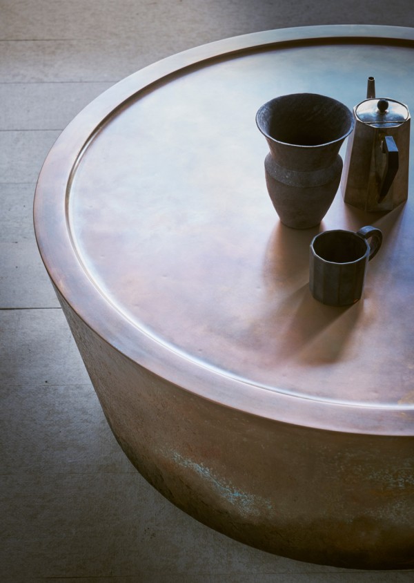 Nim copper and Jesmonite table by Pinch