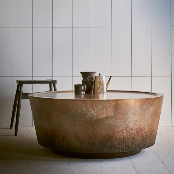 Nim copper and Jesmonite table by Pinch