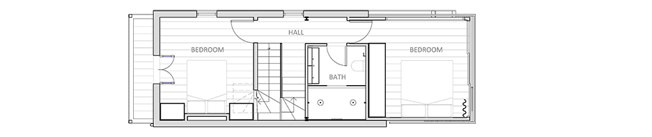 First floor plan of Paddington Project by CM Studio in Sydney, Australia residential architecture