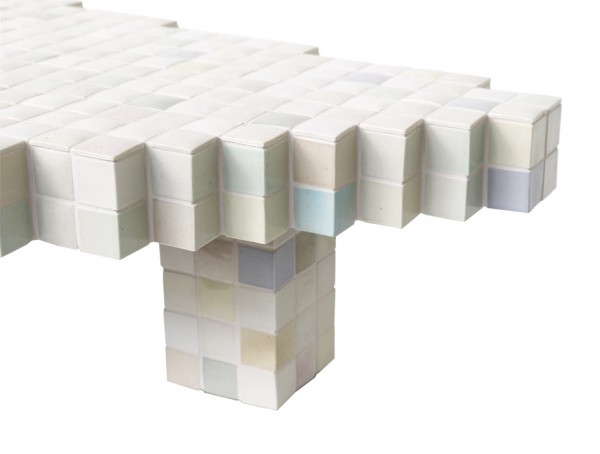 40x40 Ceramic Coffee Table by Piet Hein Eek