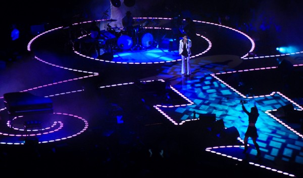 Prince's "love symbol" stage set