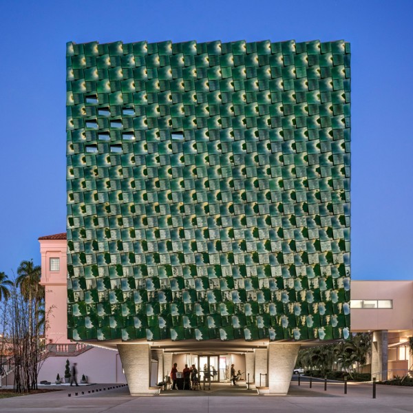 Ringling Asian Arts Centre museum architecture with terracotta tiles, Florida, USA