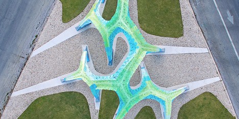 Spineway by Marc Fornes and theverymany public architecture in San Antonia, Texas, USA