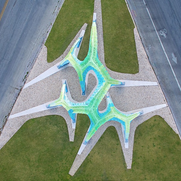 Spineway by Marc Fornes and theverymany public architecture in San Antonia, Texas, USA