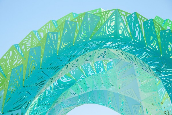 Spineway by Marc Fornes and theverymany public architecture in San Antonia, Texas, USA