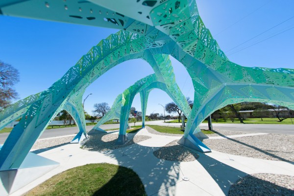Spineway by Marc Fornes and theverymany public architecture in San Antonia, Texas, USA