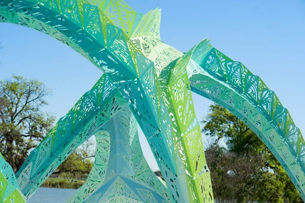 Spineway by Marc Fornes and theverymany public architecture in San Antonia, Texas, USA