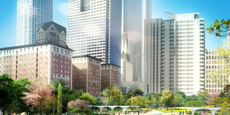 James Corner Field Operations and Frederick Fisher & Partners' Landscape Starchitects proposal for Pershing Square
