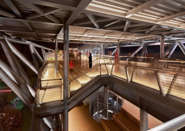 Tabiat Bridge by Diba Tensile Architecture in Tehran, Iran