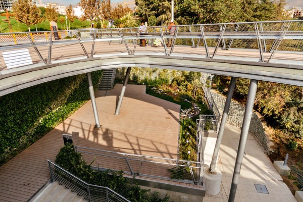 Tabiat Bridge by Diba Tensile Architecture in Tehran, Iran