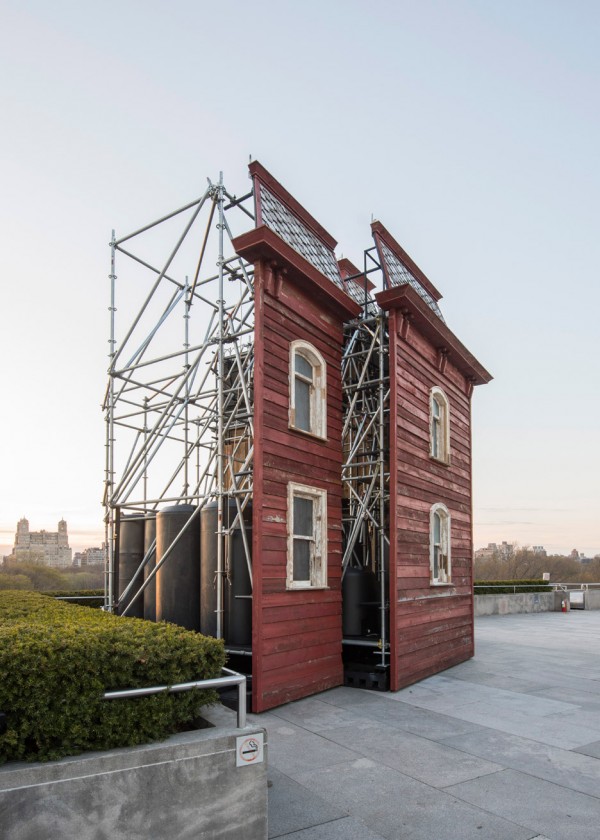Transitional Object (PsychoBarn) by Cornelia Parker for Metropolitan Museum of Art Met roof garden installation in New York, USA