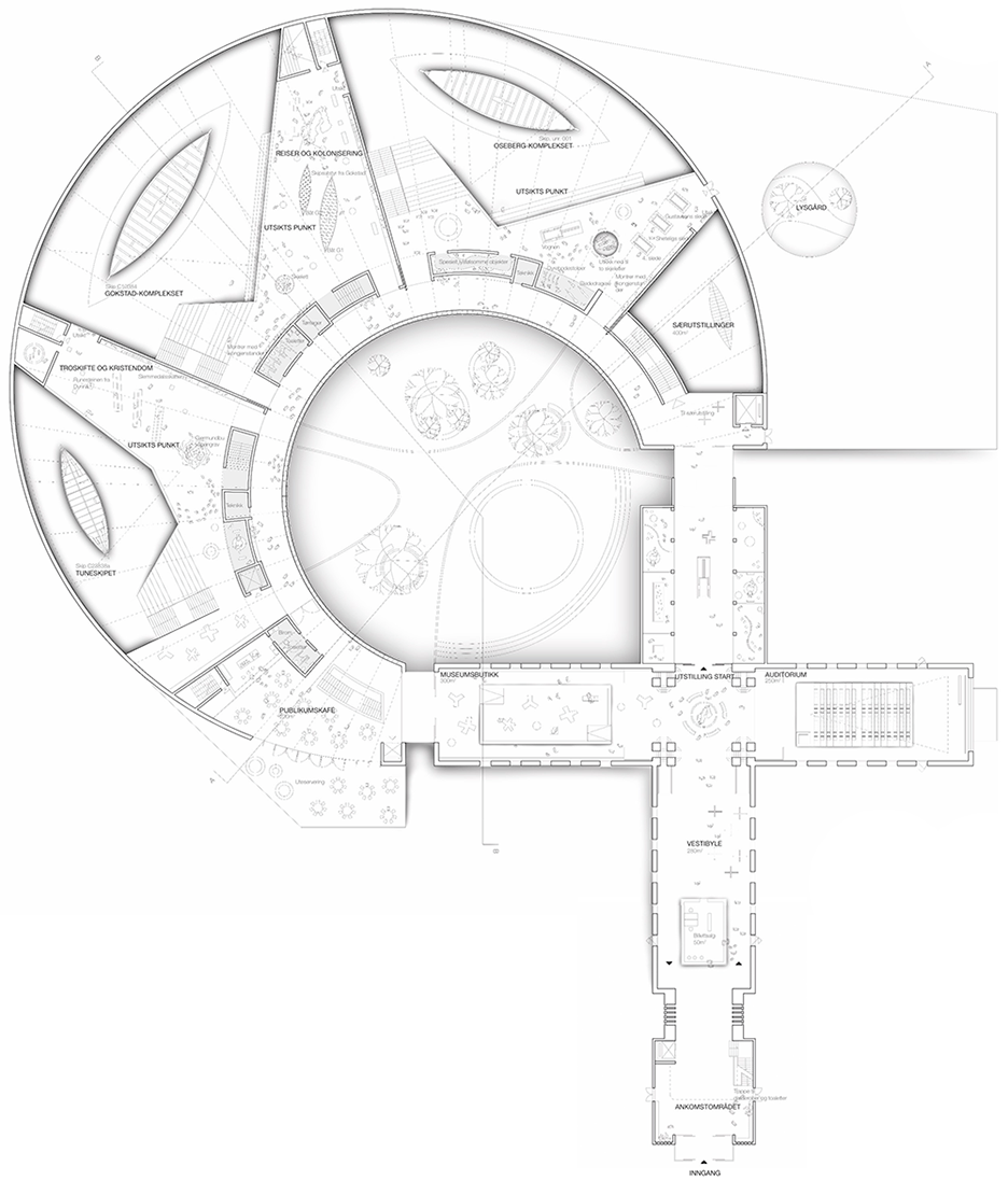 Level one plan Viking Age Museum in Oslo Norway by AART cultural architecture news