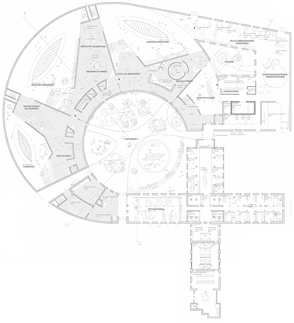 Level two plan Viking Age Museum in Oslo Norway by AART cultural architecture news