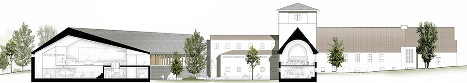 Section AA Viking Age Museum in Oslo Norway by AART cultural architecture news