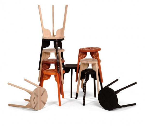 Stool by Wingårdhs for Zanat wood furniture design crafts