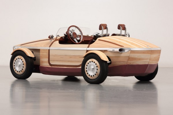 Wooden Toyota Setsuna concept car for Milan design week 2016