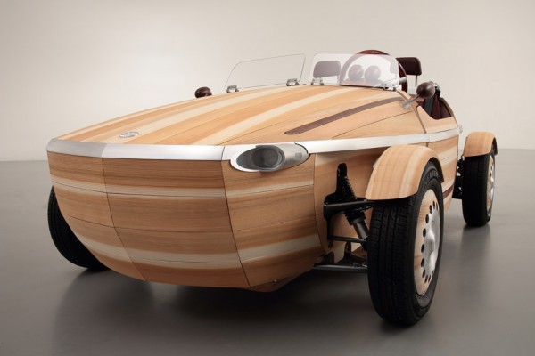 Wooden Toyota Setsuna concept car for Milan design week 2016