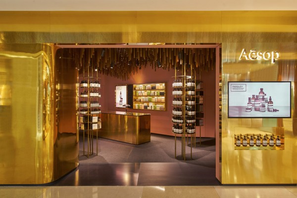 Aesop cosmetics shop interior by Snøhetta in Singapore