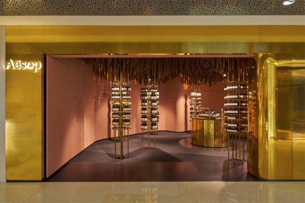 Aesop cosmetics shop interior by Snøhetta in Singapore