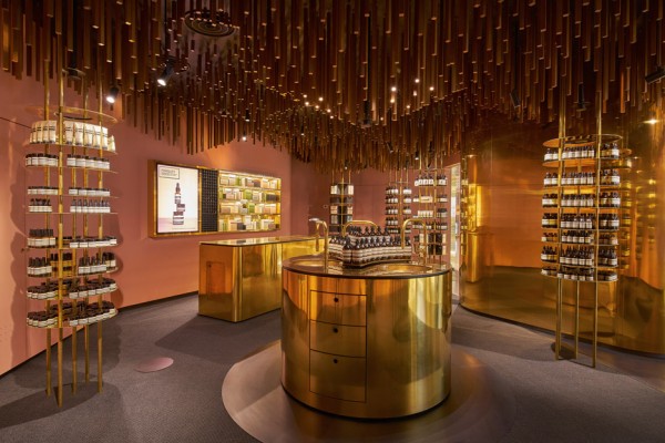 Aesop cosmetics shop interior by Snøhetta in Singapore