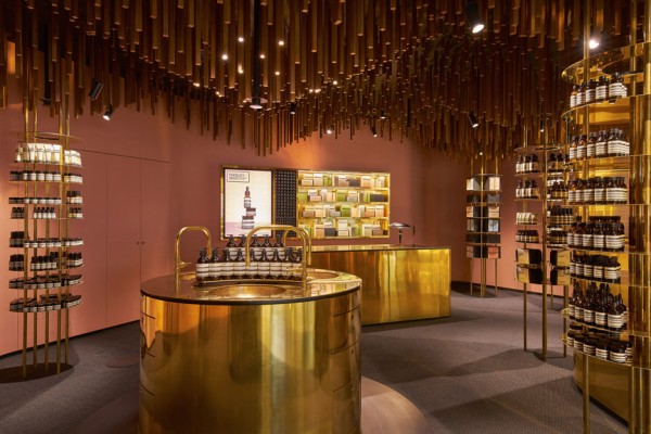Aesop cosmetics shop interior by Snøhetta in Singapore