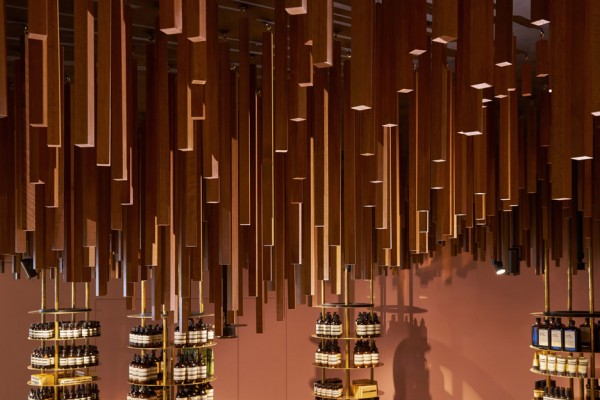 Aesop cosmetics shop interior by Snøhetta in Singapore