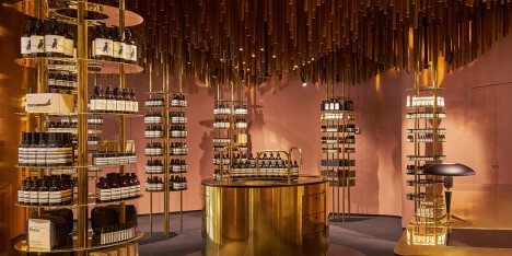 Aesop cosmetics shop interior by Snøhetta in Singapore