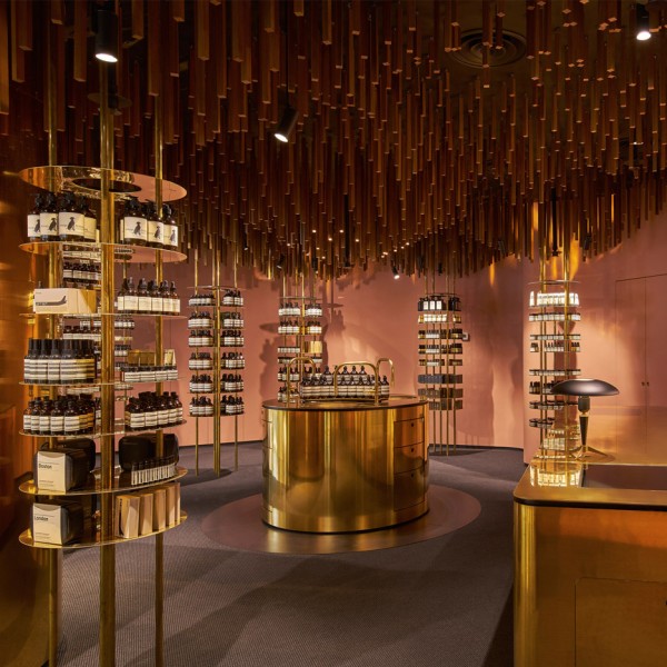 Aesop cosmetics shop interior by Snøhetta in Singapore