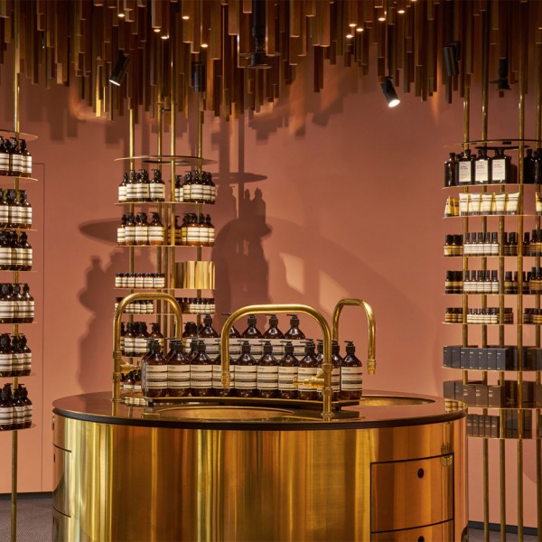 Aesop cosmetics shop interior by Snøhetta in Singapore