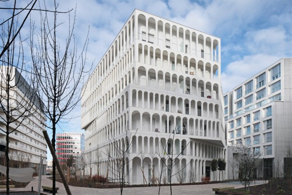 Photograph by Benoit Fougeirol of Arches Boulogne by Antonini Darmon, a social housing scheme in Paris, France