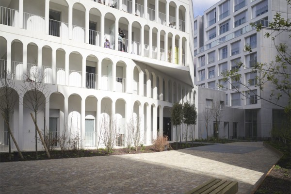 Photograph by Julien Lanoo of Arches Boulogne by Antonini Darmon, a social housing scheme in Paris, France