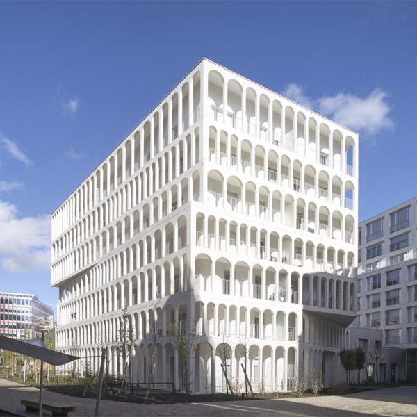 Photograph by Julien Lanoo of Arches Boulogne by Antonini Darmon, a social housing scheme in Paris, France
