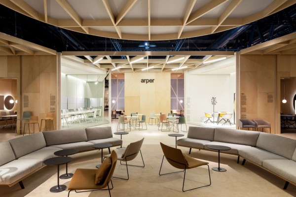 Arper furniture exhibition design for Milan Design Week 2016