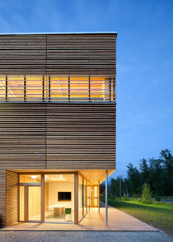 Passive House factory architecture in Pemberton, British Columbia, Canada by Hemsworth Architecture. Photograph by Ema Peter