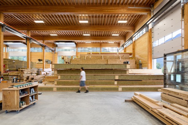 Passive House factory architecture in Pemberton, British Columbia, Canada by Hemsworth Architecture. Photograph by Ema Peter