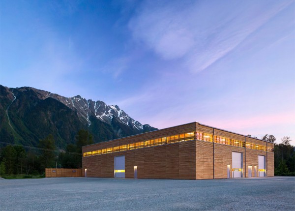 Passive House factory architecture in Pemberton, British Columbia, Canada by Hemsworth Architecture. Photograph by Ema Peter