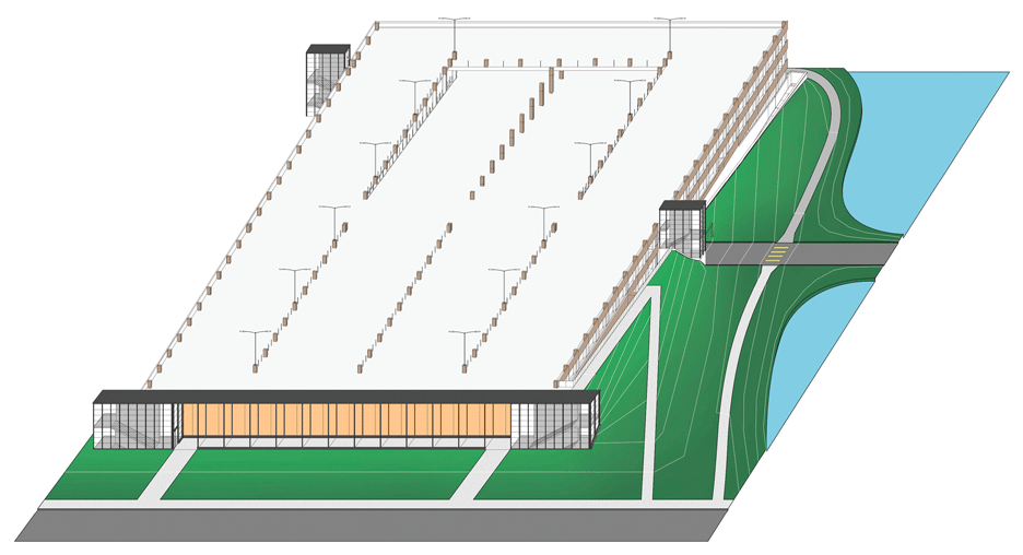 Campus Parking Facility by Substance Architecture in West Des Moines, Iowa.
