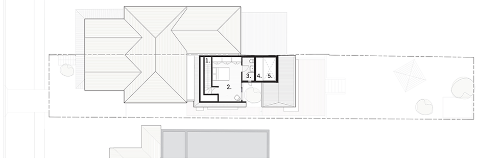 Cut-away roof house by Scale Architecture