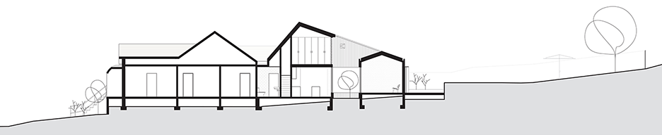 Cut-away roof house by Scale Architecture
