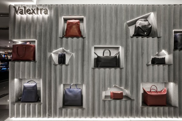 Valextra concession at Harrods by David Adjaye
