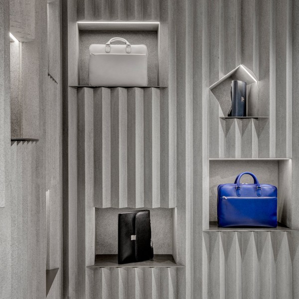 Valextra concession at Harrods by David Adjaye