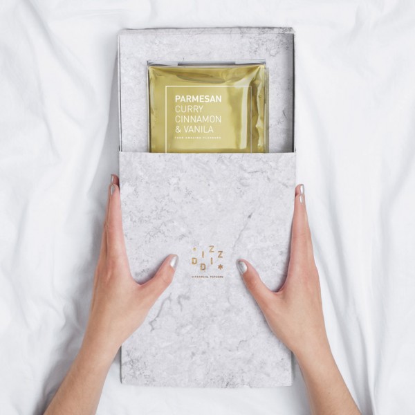 Product design: Diz Diz gourmet microwave popcorn