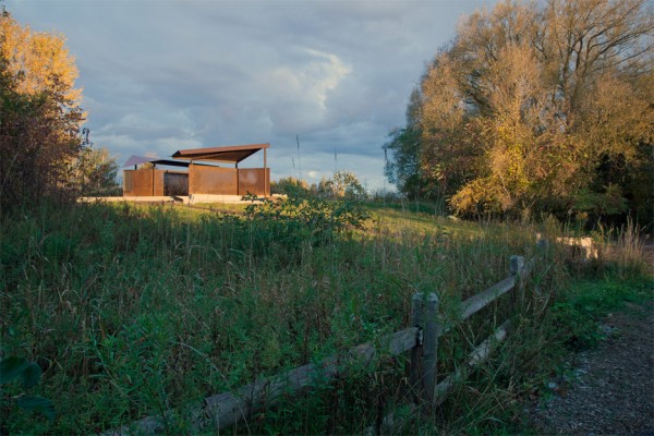 Viewpoint architecture: East Point Park bird sanctuary weathering steel pavilions by Plant Architect in Toronto, Ontario Canada