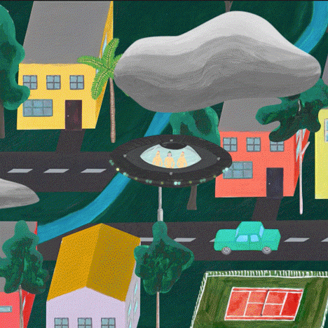 Marie Larrivé and Lucas Malbrun animate an acrylic landscape for Tropicool music video