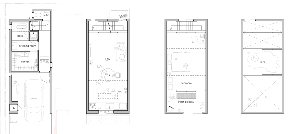 Gandare residential project by Ninkipen! architecture in Osaka
