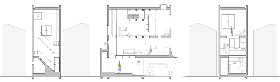 Gandare residential project by Ninkipen! architecture in Osaka